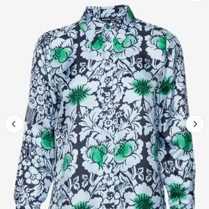 Marimekko Toiveikas Silk Shirt in Juhannus print EU 34